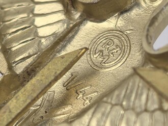 Adler für eine Schirmmütze für  politische Leiter der NSDAP, frühe Ausführung, Aluminium