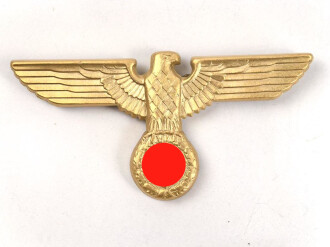 Adler für eine Schirmmütze für  politische Leiter der NSDAP, frühe Ausführung, Aluminium