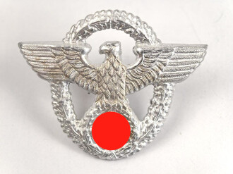 Polizei III.Reich,  Adler für eine Schirmmütze für  Mannschaften,  Aluminium