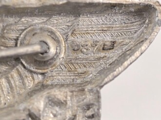 Polizei III.Reich, " Landwacht " Adler für eine Schirmmütze für  Mannschaften,  Aluminium