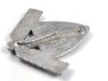 Reichsarbeitsdienst, Mützenabzeichen für Mannschaften,  Aluminium lackiert, ein Splint vorhanden