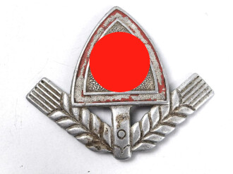 Reichsarbeitsdienst, Mützenabzeichen für Mannschaften,  Aluminium lackiert, Splinte fehlen