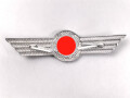 Luftwaffe, Mützenschwinge für Zivilangestellte, z.B. Flughafenfeuerwehr u.ä.. Aluminium