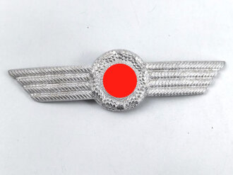 Luftwaffe, Mützenschwinge für Zivilangestellte, z.B. Flughafenfeuerwehr u.ä.. Aluminium