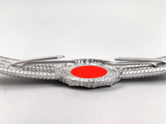 Luftwaffe, Mützenschwinge für Zivilangestellte, z.B. Flughafenfeuerwehr u.ä.. Aluminium