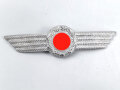 Luftwaffe, Mützenschwinge für Zivilangestellte, z.B. Flughafenfeuerwehr u.ä.. Aluminium