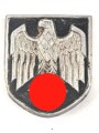 Adlerschild für den Tropenhelm des Heeres. Aluminium, ungereinigt