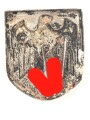 Adlerschild für den Tropenhelm des Heeres. Aluminium, ungereinigt