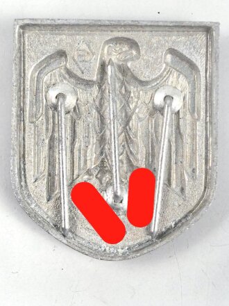 Adlerschild für den Tropenhelm des Heeres. Aluminium