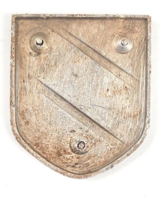 Wappenschild für den Tropenhelm des Heeres. Aluminium, Splinte fehlen