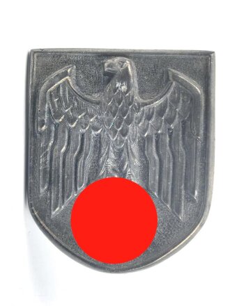 Adlerschild für den Tropenhelm des Heeres. Zink