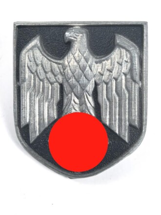 Adlerschild für den Tropenhelm des Heeres. Zink, ein Splint fehlt
