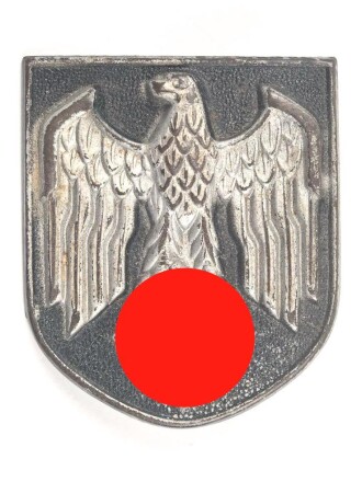 Adlerschild für den Tropenhelm des Heeres. Zink, ein Splint vorhanden