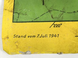 Luftwaffe Navigationskarte England ( Unternehmen Seelöwe, geplante Invasion ) Portsmouth / Southhampton . Datiert 1941, Maße 65 x 66cm