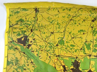 Luftwaffe Navigationskarte England ( Unternehmen Seelöwe, geplante Invasion ) Portsmouth / Southhampton . Datiert 1941, Maße 65 x 66cm