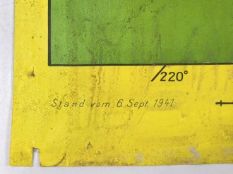 Luftwaffe Navigationskarte England ( Unternehmen Seelöwe, geplante Invasion ) Portsmouth / Southhampton . Datiert 1941, Maße 65 x 66cm