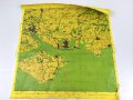 Luftwaffe Navigationskarte England ( Unternehmen Seelöwe, geplante Invasion ) Portsmouth / Southhampton . Datiert 1941, Maße 65 x 66cm