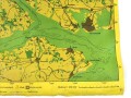 Luftwaffe Navigationskarte England ( Unternehmen Seelöwe, geplante Invasion ) Portsmouth / Southhampton . Datiert 1941, Maße 65 x 66cm