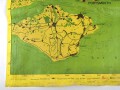 Luftwaffe Navigationskarte England ( Unternehmen Seelöwe, geplante Invasion ) Portsmouth / Southhampton . Datiert 1941, Maße 65 x 66cm