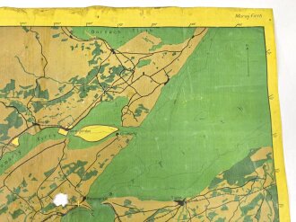 Luftwaffe Navigationskarte England ( Unternehmen Seelöwe, geplante Invasion ) Aberdeen / Mory Firth . Datiert 1941, Maße 65 x 66cm