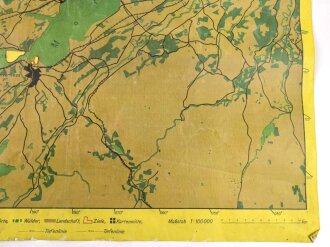 Luftwaffe Navigationskarte England ( Unternehmen Seelöwe, geplante Invasion ) Aberdeen / Mory Firth . Datiert 1941, Maße 65 x 66cm