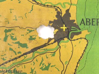 Luftwaffe Navigationskarte England ( Unternehmen Seelöwe, geplante Invasion ) Aberdeen / Mory Firth . Datiert 1941, Maße 65 x 66cm