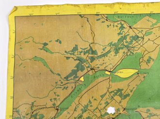 Luftwaffe Navigationskarte England ( Unternehmen Seelöwe, geplante Invasion ) Aberdeen / Mory Firth . Datiert 1941, Maße 65 x 66cm