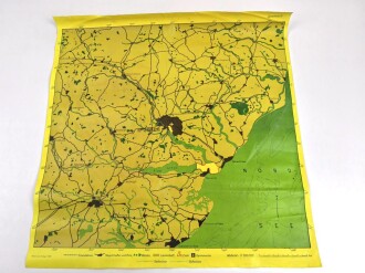 Luftwaffe Navigationskarte England ( Unternehmen Seelöwe, geplante Invasion ) Ipswich / Harwich . Datiert 1941, Maße 65 x 66cm