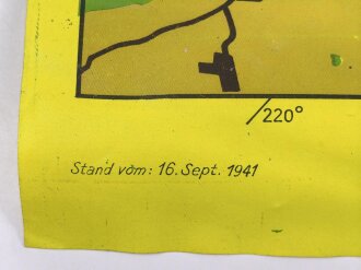 Luftwaffe Navigationskarte England ( Unternehmen Seelöwe, geplante Invasion ) Ipswich / Harwich . Datiert 1941, Maße 65 x 66cm