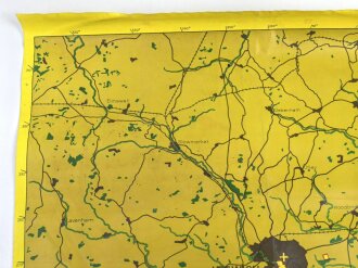 Luftwaffe Navigationskarte England ( Unternehmen Seelöwe, geplante Invasion ) Ipswich / Harwich . Datiert 1941, Maße 65 x 66cm