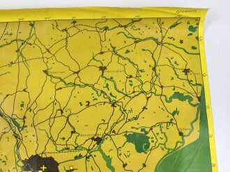 Luftwaffe Navigationskarte England ( Unternehmen Seelöwe, geplante Invasion ) Ipswich / Harwich . Datiert 1941, Maße 65 x 66cm