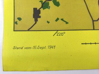 Luftwaffe Navigationskarte England ( Unternehmen Seelöwe, geplante Invasion ) Ipswich / Harwich . Datiert 1941, Maße 65 x 66cm