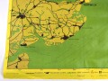 Luftwaffe Navigationskarte England ( Unternehmen Seelöwe, geplante Invasion ) Ipswich / Harwich . Datiert 1941, Maße 65 x 66cm