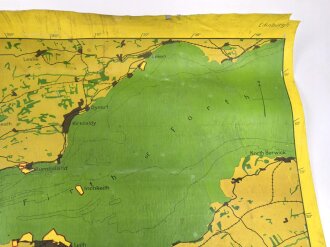Luftwaffe Navigationskarte England ( Unternehmen Seelöwe, geplante Invasion ) Edinburgh / Dundee . Datiert 1941, Maße 65 x 66cm