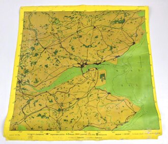 Luftwaffe Navigationskarte England ( Unternehmen Seelöwe, geplante Invasion ) Edinburgh / Dundee . Datiert 1941, Maße 65 x 66cm