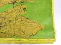 Luftwaffe Navigationskarte England ( Unternehmen Seelöwe, geplante Invasion ) Edinburgh / Dundee . Datiert 1941, Maße 65 x 66cm