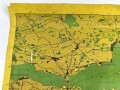 Luftwaffe Navigationskarte England ( Unternehmen Seelöwe, geplante Invasion ) Edinburgh / Dundee . Datiert 1941, Maße 65 x 66cm