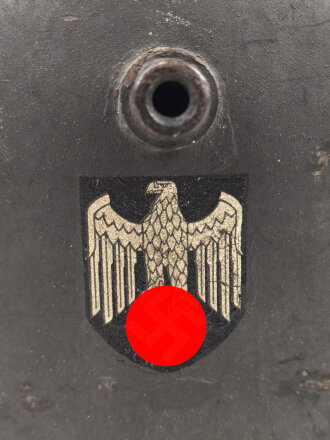 Heer, Stahlhelm Übergangsmodell Reichswehr / frühe Wehrmacht. In allen Teilen original und zusammengehöriges Stück, Ungereinigt, ET64
