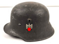 Heer, Stahlhelm Übergangsmodell Reichswehr / frühe Wehrmacht. In allen Teilen original und zusammengehöriges Stück, Ungereinigt, ET64