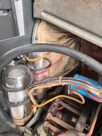 Wehrmacht Rundfunkempfänger WR1, Originallack, datiert 1941, Funktion nicht geprüft
