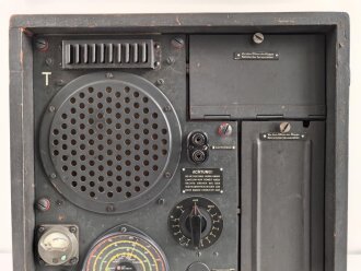 Wehrmacht Rundfunkempfänger WR1, Originallack, datiert 1941, Funktion nicht geprüft