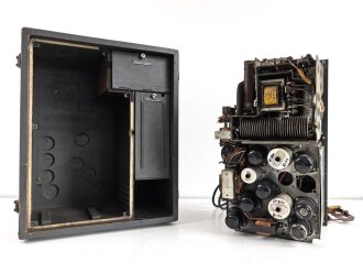 Wehrmacht Rundfunkempfänger WR1, Originallack, datiert 1941, Funktion nicht geprüft