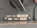Wehrmacht Rundfunkempfänger WR1, Originallack, datiert 1941, Funktion nicht geprüft