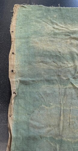 Polizei III.Reich, Teil eines gewaltigen, handbemalten Wandbehanges. Souvenier eines amerikanischen Soldaten aus dem 2. Weltkrieg. Maße etwa 190 x 200cm