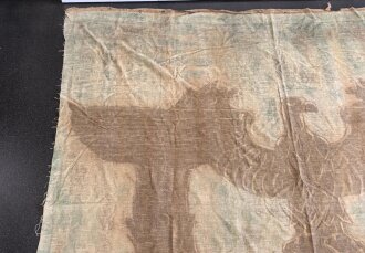 Polizei III.Reich, Teil eines gewaltigen, handbemalten Wandbehanges. Souvenier eines amerikanischen Soldaten aus dem 2. Weltkrieg. Maße etwa 190 x 200cm