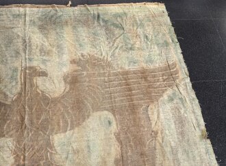 Polizei III.Reich, Teil eines gewaltigen, handbemalten Wandbehanges. Souvenier eines amerikanischen Soldaten aus dem 2. Weltkrieg. Maße etwa 190 x 200cm