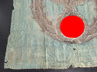 Polizei III.Reich, Teil eines gewaltigen, handbemalten Wandbehanges. Souvenier eines amerikanischen Soldaten aus dem 2. Weltkrieg. Maße etwa 190 x 200cm