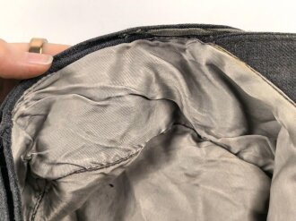 Luftwaffe, Feldmütze Modell 1943 für Mannschaften. Späte, " leichte " Ausführung. Leicht angeschmutzt, Kopfgrösse gemessen 54