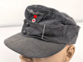 Luftwaffe, Feldmütze Modell 1943 für Mannschaften. Späte, " leichte " Ausführung. Leicht angeschmutzt, Kopfgrösse gemessen 54