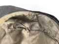 Luftwaffe, Feldmütze Modell 1943 für Mannschaften. Späte, " leichte " Ausführung. Leicht angeschmutzt, Kopfgrösse gemessen 54